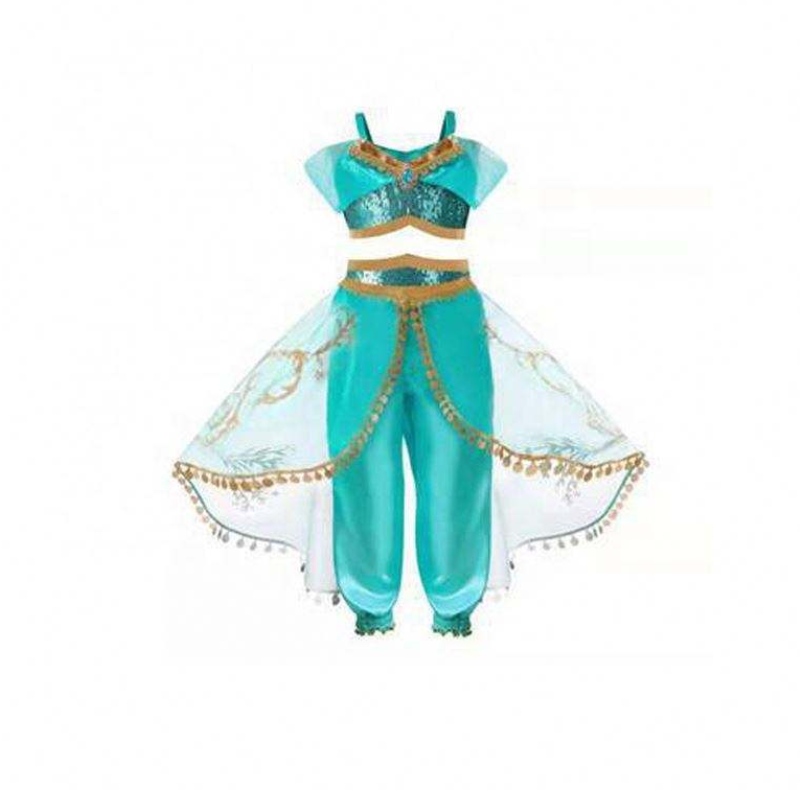 Új termék tv&movie jasmine hercegnő ruha aladdin mágikus lámpa hercegnő jelmez gyermekek ruhák party buli