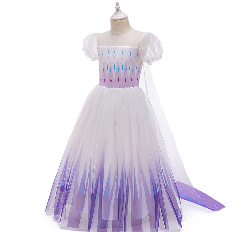 Új hercegnő Anna Elsa 2 ruha gyerekeknek születésnapi party kék ruhák