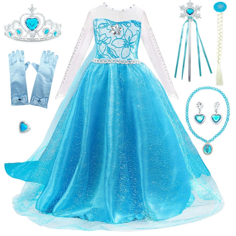 Az új Aisha party hercegnő ruha lányok hosszú ruha Aisha hercegnő ruha, teljes kiegészítőkkel
