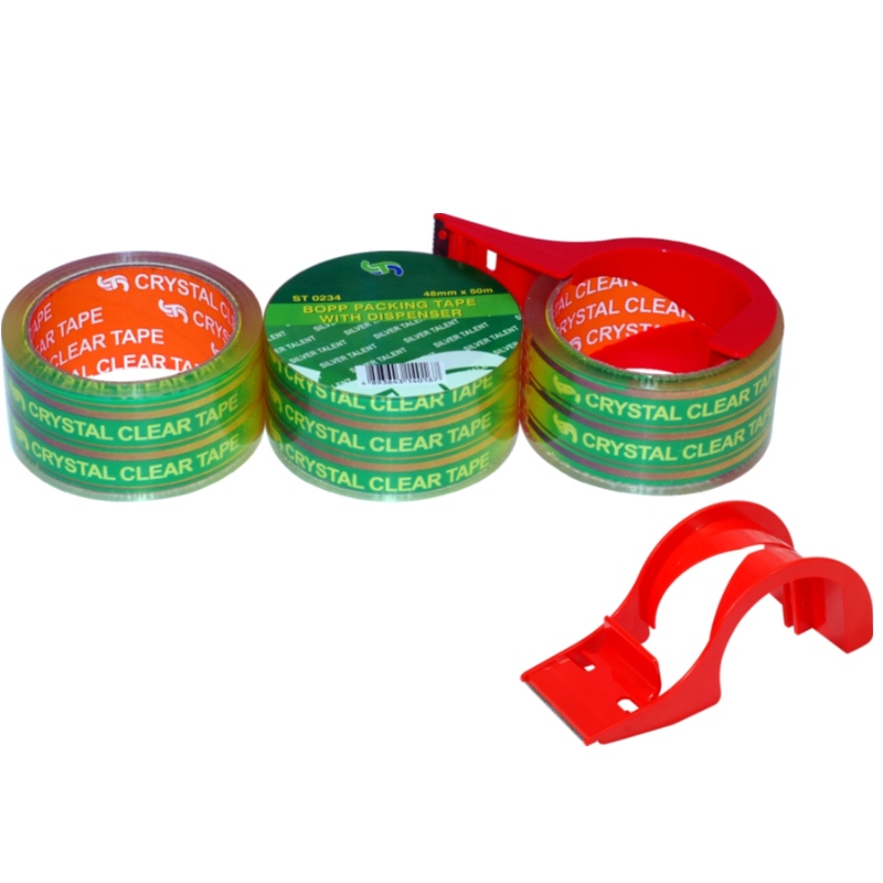 szuper/cristal tiszta ragasztócsomagoló szalag adagolóval