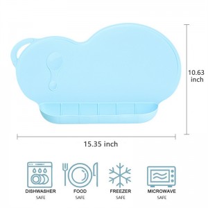 Szilikon,nem tapadó hordozható újrafelhasználható utazási helyek gyerekeknek