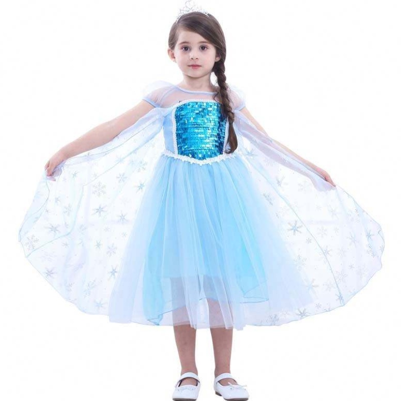 Hercegnő jelmezek születésnapi parti öltözködési kislányok Elsa gyöngyök hercegnő ruha HCGD-044