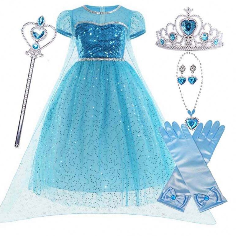 Kis hercegnő mindegyike egy szett korona pálca kesztyű Halloween Elsa cosplay jelmez kiegészítőkkel HCGD-026