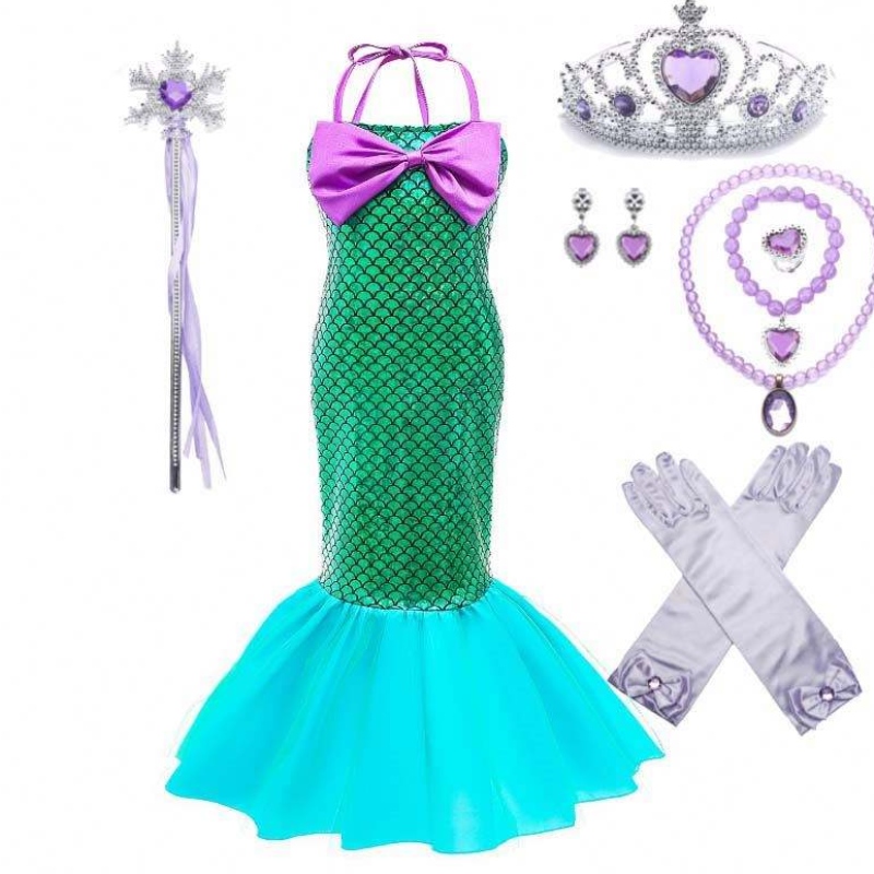 Amazon forró értékesítés divatos party hercegnő Ariel cosplay up gyerekek sellő jelmez DGHC-028