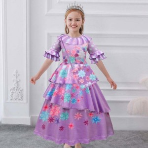 Baige Purple Isabella Mirabel Encanto cosplay jelmezruhás lányok hercegnő ruha mfmw001