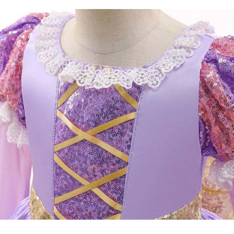 Baige Amazon forró eladású gyerekek ruhák cosplay jelmezek halloween sophia rapunzel ruha hercegnő hosszú party ruha