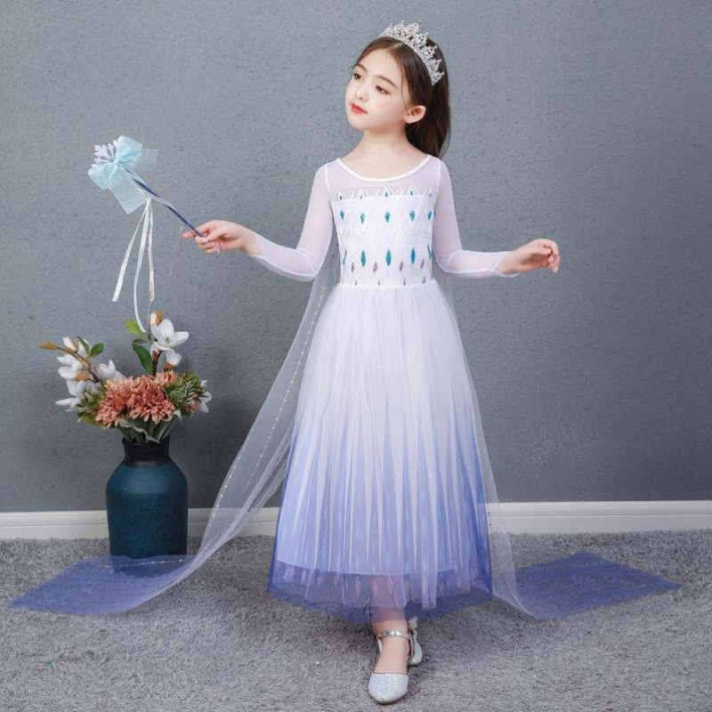 Baige gyerekek lány divatos cosplay hosszú köpeny cosplay party hercegnő Elsa ruha jelmez