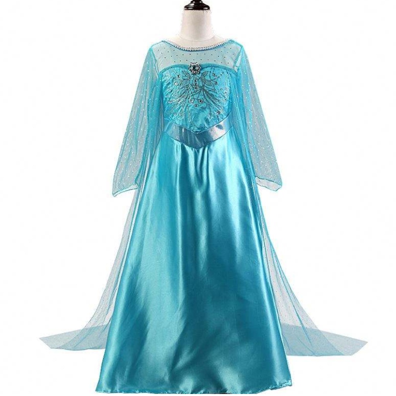 2021 Elsa 2 Halloween szoknya lányok ruha farokfarkasnyomtatott flitteres hercegnő gyermekei Bxlstw