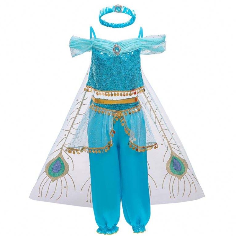 Baige Halloween hercegnő Jasmine Girl Hosszúnadrág köpeny gyerekekkel hercegnő képzeletbeli jelmez BX1638