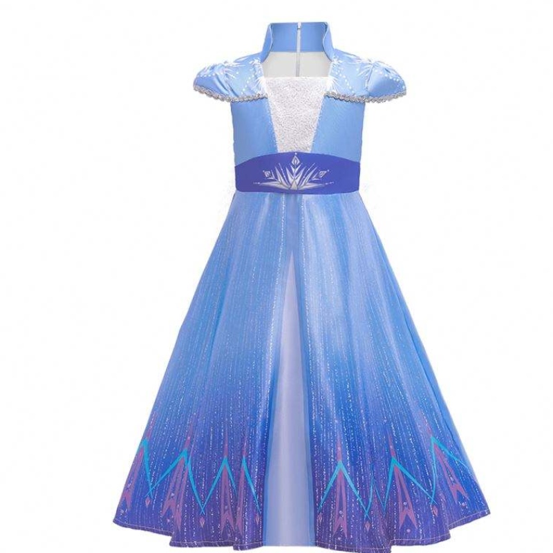 Új Elsa Frocks divat rövid ujjú Coat Halloween tündér hercegnő gyermek cosplay jelmez