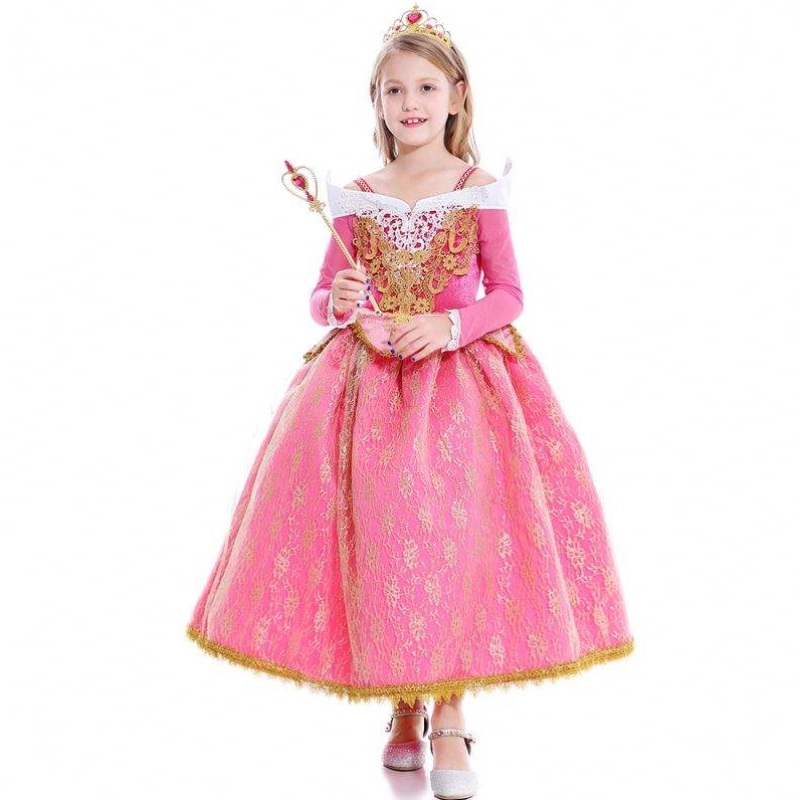 Lányok öltözködés alvó szépség hercegnő aurora csipke ruha cosplay előadás jelmez d0701 smr026