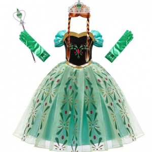Anna ruha lánynak cosplay húgy királynő hercegnő jelmez gyerekek Halloween ruhák gyerekek születésnapi karnevál díszes ruha és paróka