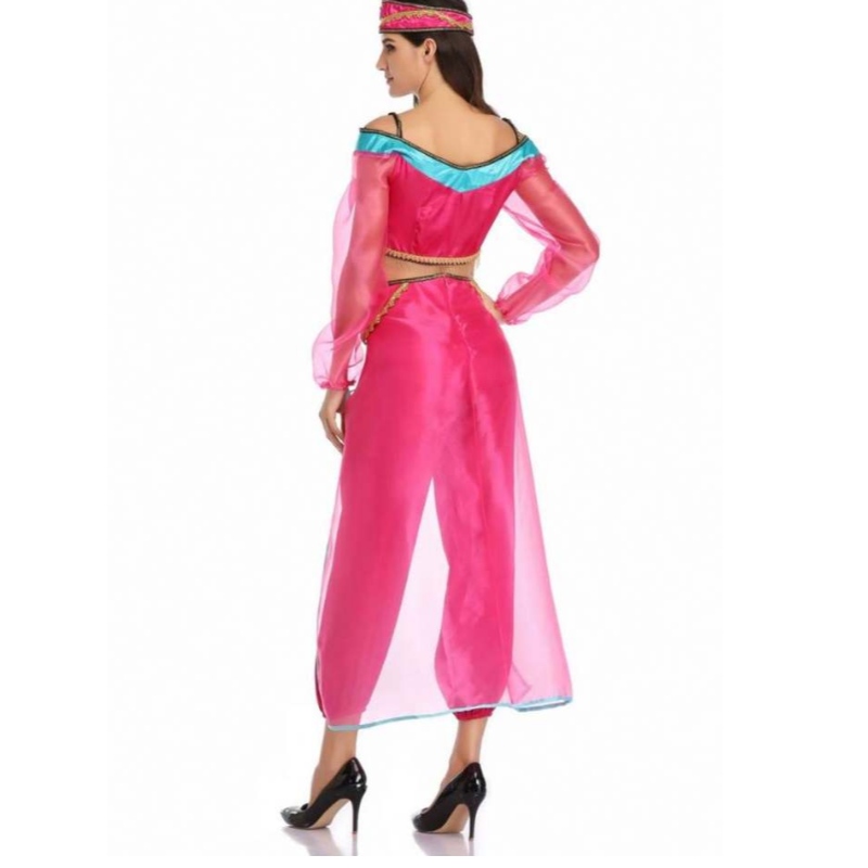 Nagykereskedelmi szexinők hosszú ujjú arab indiai jázmin hercegnő jelmez Halloween tündér görög istennő hölgy cosplay jelmez