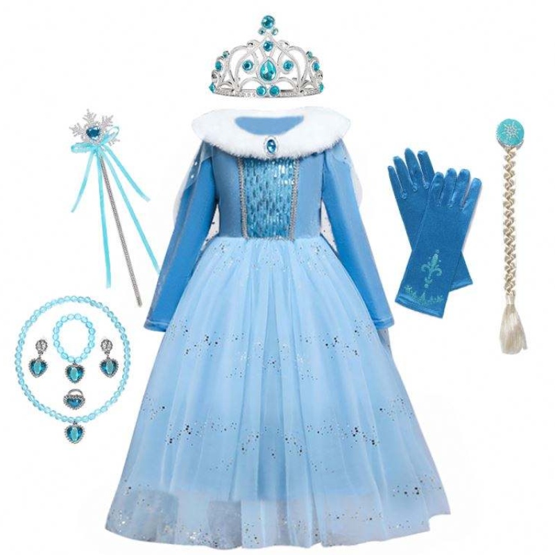 Anna Elsa hercegnő jelmezek gyerekeknek Halloween karácsonyi party cosplay hók queen divatos ruhák lányok hópehely proma ruha