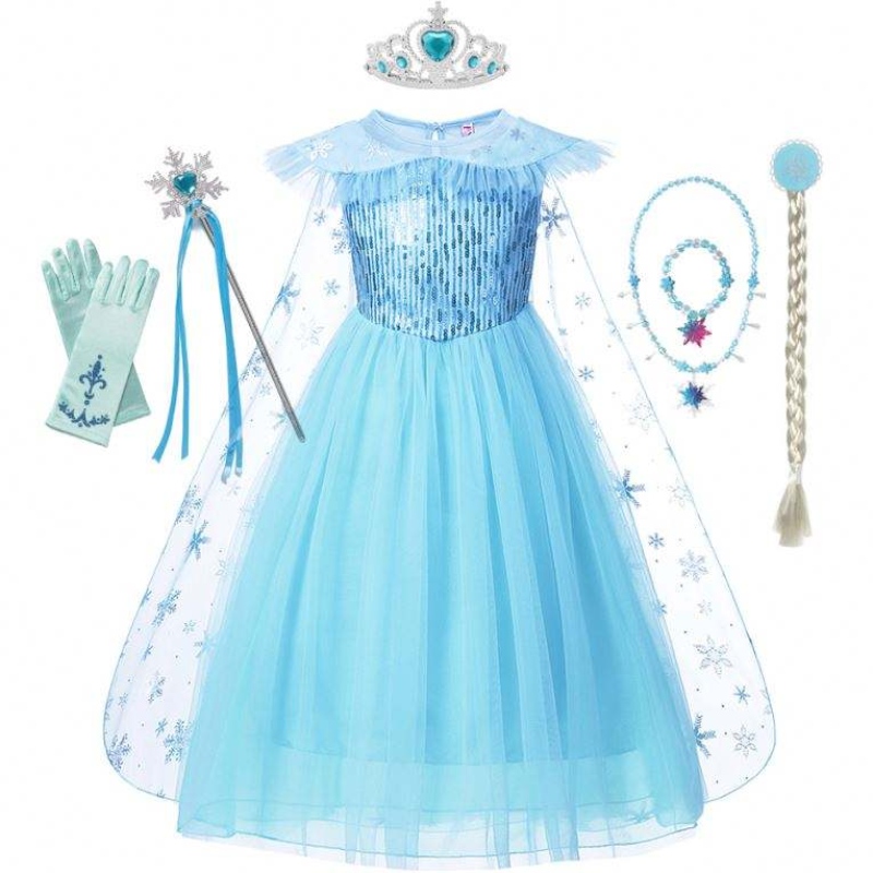 Lányok Elsa cosplay ruha divatos jelmez lány hó halloween születésnapi party gyerekek hercegnő ruhák köpeny