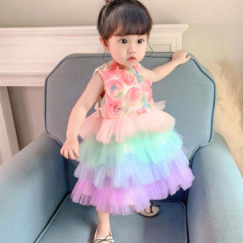 Baige csecsemő virág lány születésnapi hercegnő ruha torta hivatalos virágruházat