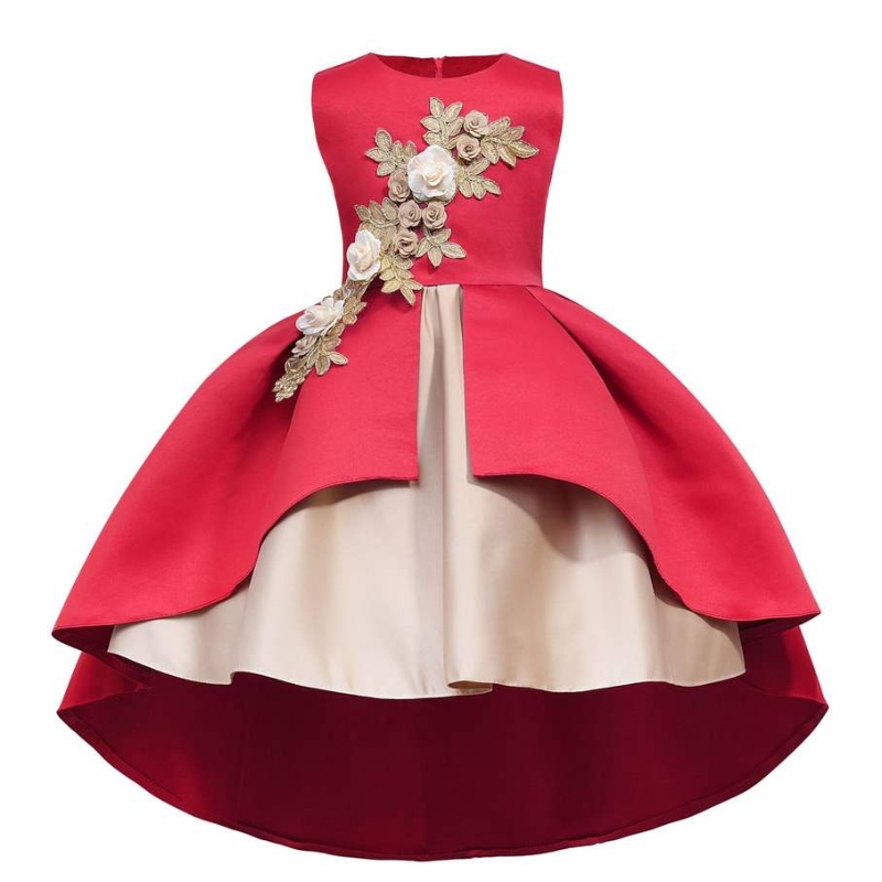 Nagykereskedelmi ujjatlan hercegnő ruhák íj csipke hercegnő torta ruhák gyerekeknek viráglány ruhák