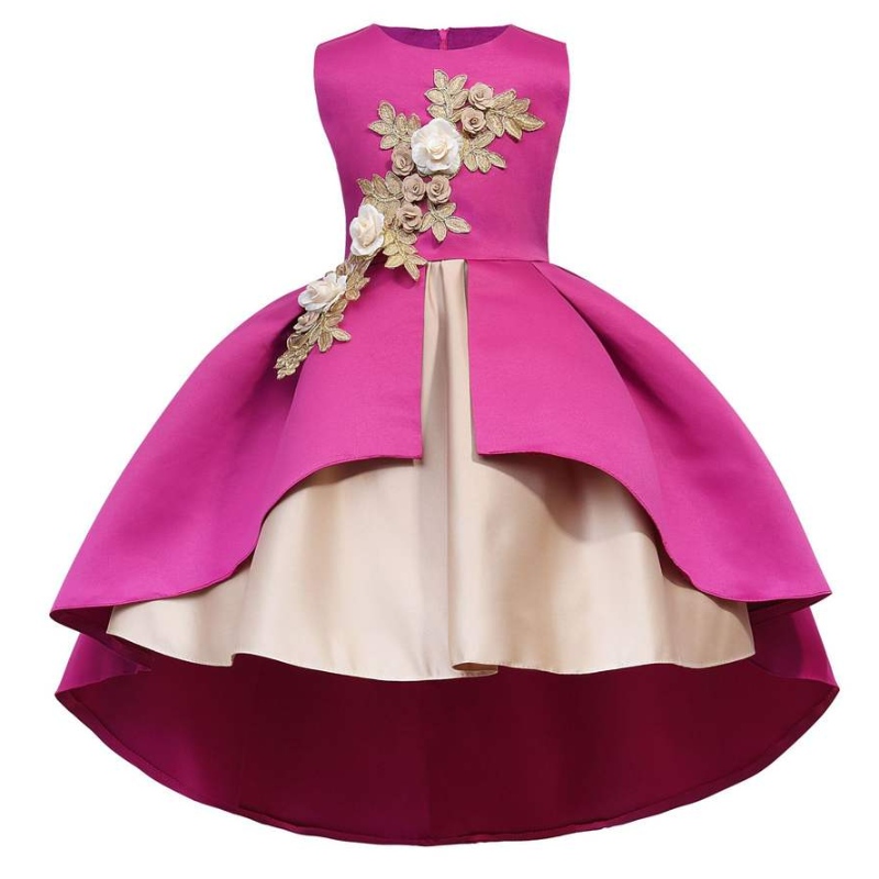Nagykereskedelmi ujjatlan hercegnő ruhák íj csipke hercegnő torta ruhák gyerekeknek viráglány ruhák