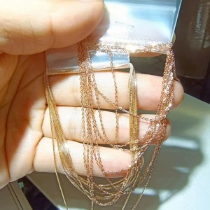 18K/14K/10k/9k DIY aranynyaklánc Készen áll a szállításra