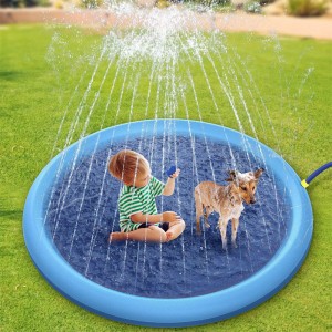 Felfújható 170 cm -es kutya splash sprinkler pad kültéri