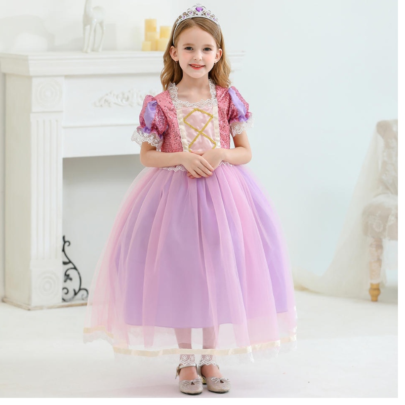 Lányok hercegnő ihletésű ruha party rajzfilm karakter lányok ruhákhoz
