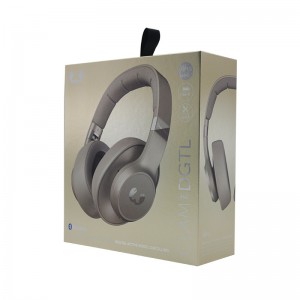 Fejhallgató csomagolódoboz dupla réz papír laminált szürke tábla szárny mágneses doboz kemény papírdoboz