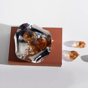 Ezüst hullámos tálca