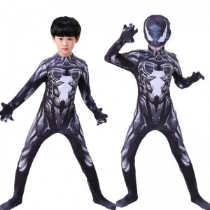 Új Venom jelmezű gyerekek öltöny jumpsuit fiúk Symbiote Pókember jelmezek szuperhősök cosplay Halloween jelmezek felnőtt számára