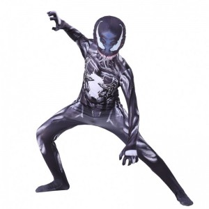 Új Venom jelmezű gyerekek öltöny jumpsuit fiúk Symbiote Pókember jelmezek szuperhősök cosplay Halloween jelmezek felnőtt számára