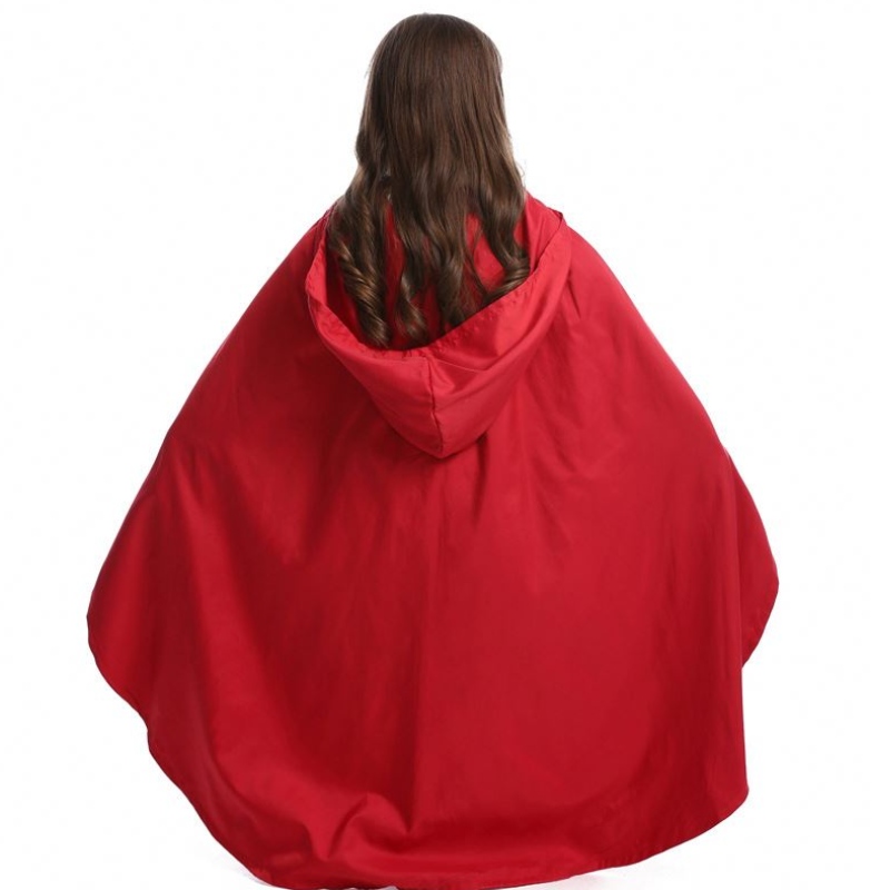 Halloween purimnői lány klasszikus kis vörös lovagló jelmez ruha Cape fantasy divatos ruha