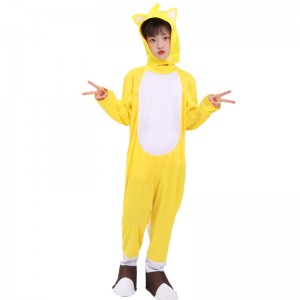 2022 szuperszonikus gyerek szuper fekete sonic sárga árnyék charter jelmez Halloween számára
