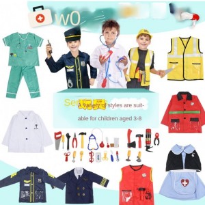Gyerek orvos Egységes Cosplay Child/FireFighter/pilot mérnök/cook/nurse cosplay jelmez