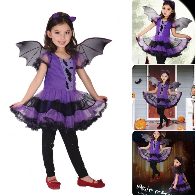 Halloween jelmez gyerekeknek kislányok gyerekeknek boszorkány jelmez lány cosplay carnival buli hercegnő képzeletbeli ruhák