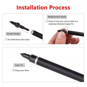 Elongarrow 100grain csavarmező pontos nyílhegyek 7,62 mm-es karbon nyílhegyekhez