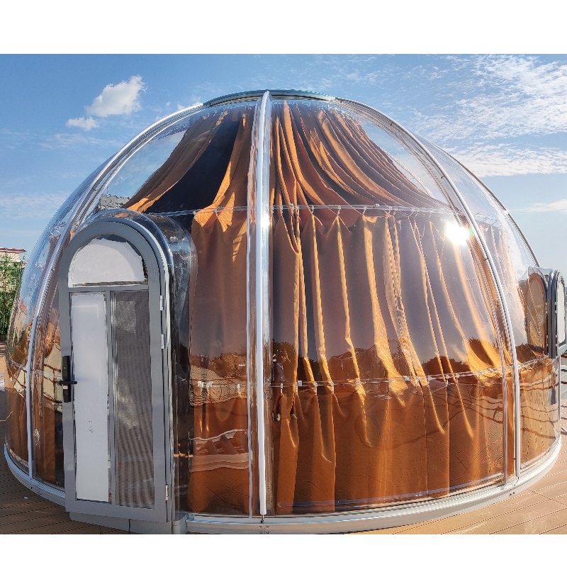 6 méter luxus átlátszó kupola sátor geodéziai kültéri kemping kupola sátor üdülőhely szálloda, kemping, szabadtéri tevékenységek