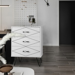 Luxus gyár testreszabható MDF fa éjjeliszekrény otthoni használat éjjeliszekrény