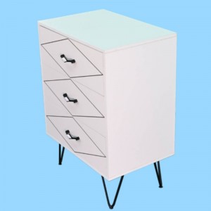 Luxus gyár testreszabható MDF fa éjjeliszekrény otthoni használat éjjeliszekrény