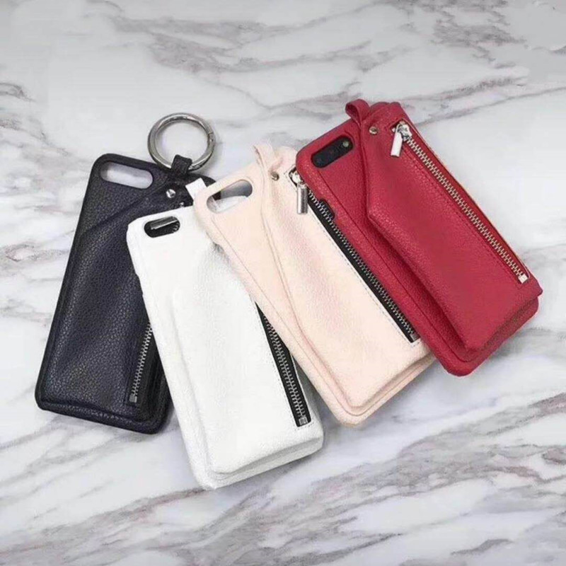 Apple iPhone 8 mobiltelefon -védő tok, kézi bőrvédő tok, kis pénztárca tároló mobiltelefon -táska, esés ellenálló és rezgésálló bőr Kína piros mobiltelefon tok
