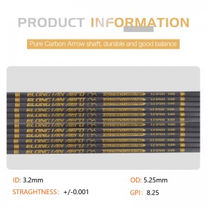 ELONGARROW 32 hüvelykes 3,2 mm -esnagy modulusos szénszálasnyíl tengely íjászok számára
