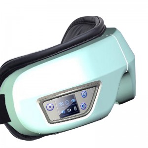 6D elektromos fűtött légnyomás szemmasszázs hővel, rezgés Bluetooth zene intelligens fűtött szemmasszázs, adaptív templommasszázs a szem pihenéséhez, javítsa a szem keringését, csökkentse a száraz szemet, sötét kör...
