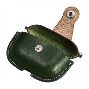 Új Apple Airpods Pro2 védő tok, katonai zöld színű, illeszkedő borjúbőr integrált védő tok, Bluetooth headset tok ütközésálló bőr tok