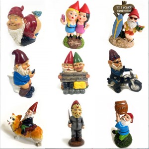 Dekorációk törpe törpe kerti dekorációk télapó dekorációk