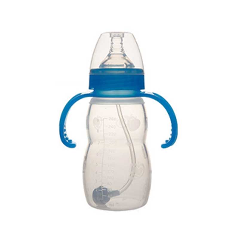 Kiváló minőségű BPA ingyenes szilikon baba palack széles kalibe fogantyúval csecsemőellenes anti-flatulencia hordozható babatermékek BPA ingyenes