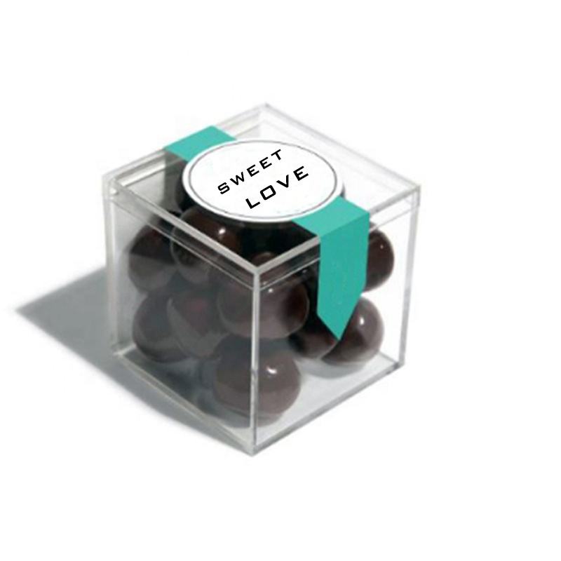 Élelmiszer -minőségű mini tiszta akril cukorka doboz átlátszó tárolódobozok