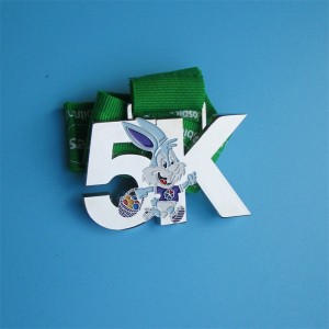 Fém sportérmet egyedi érmek verseny gyerekeknek aranyos designnyúl gyerek érmek