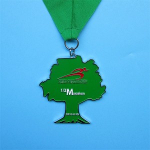 Szép kialakítás áttetsző zománc utánzás kemény zománc fém bevonatú arany ezüst réz sportérmet