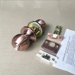 2501 adatvédelmi ajtógomb hálószobához és fürdőszobához, belső kulcsnélküli golyóajtó zár- antik réz