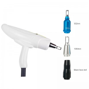 Asztali multifunkcionális 3 in1 q kapcsolónd yag tetoválás lézer eltávolító pigmentek eltávolító lézer szénhéj -eszköz, szénhéj, ND YAG lézer, Tatoo eltávolító lézergép (3 hullámhossz: 1320nm, 1064nm ,, 532nm)