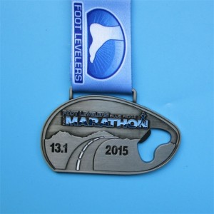 Egyéni medálnyaklánc kerékpáros érmek antik bevont fémérmek