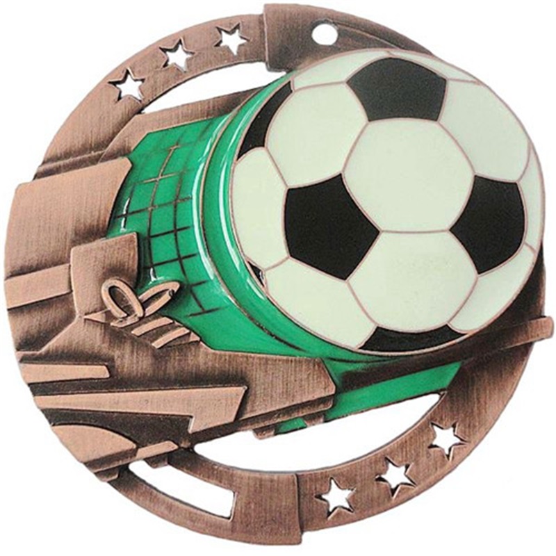 Egyéni foci labdarúgó röplabda futó fém aranyozott antik maratoni sportérmet